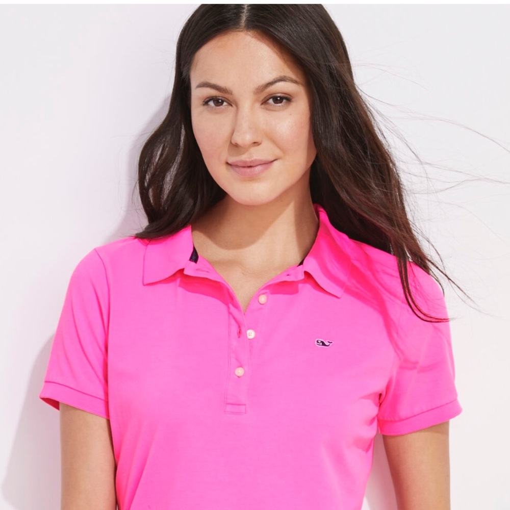 Vineyard Vines pink golf polo XS